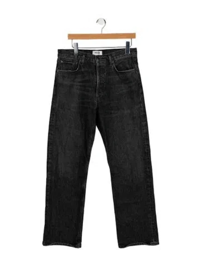 Pre-owned Agolde High-rise Wide Leg Jeans In Black
