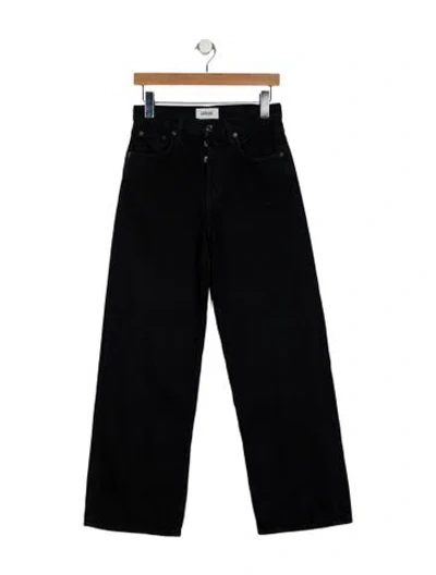 Pre-owned Agolde High-rise Wide Leg Jeans In Black