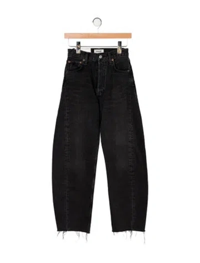 Pre-owned Agolde High-rise Wide Leg Jeans In Black