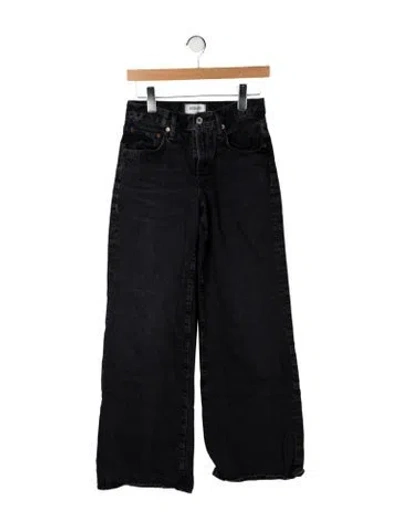Pre-owned Agolde High-rise Wide Leg Jeans In Black