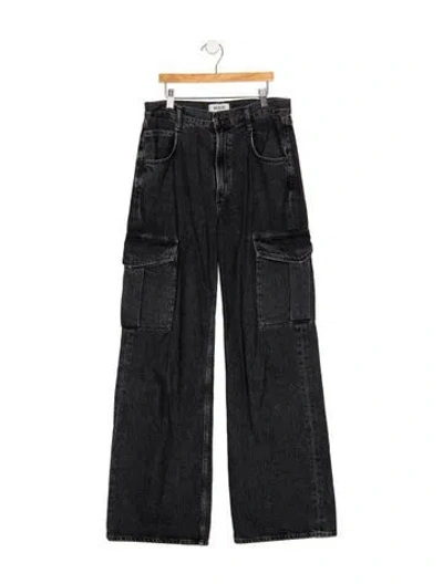 Pre-owned Agolde High-rise Wide Leg Jeans In Black