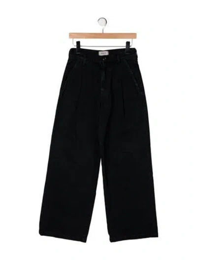 Pre-owned Agolde High-rise Wide Leg Jeans In Black