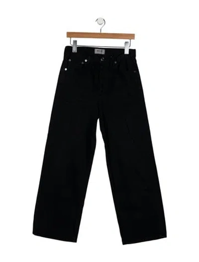 Pre-owned Agolde High-rise Wide Leg Jeans In Black
