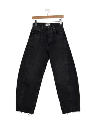 Pre-owned Agolde High-rise Wide Leg Jeans In Black