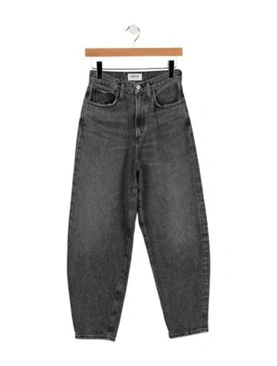 Pre-owned Agolde High-rise Wide Leg Jeans In Black