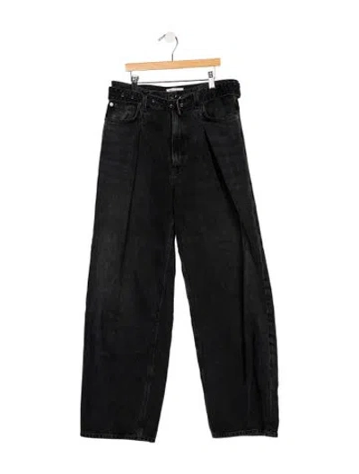 Pre-owned Agolde High-rise Wide Leg Jeans In Black