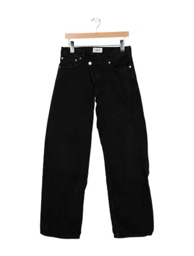Pre-owned Agolde High-rise Wide Leg Jeans In Black