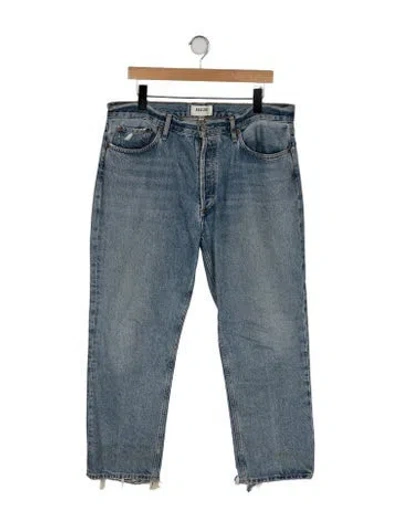 Pre-owned Agolde High-rise Wide Leg Jeans In Blue