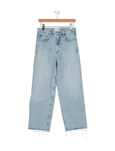 Pre-owned Agolde High-rise Wide Leg Jeans In Blue