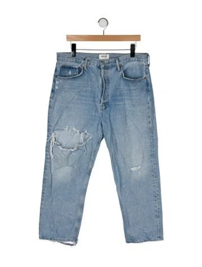 Pre-owned Agolde High-rise Wide Leg Jeans In Blue