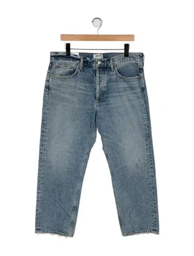 Pre-owned Agolde High-rise Wide Leg Jeans In Blue