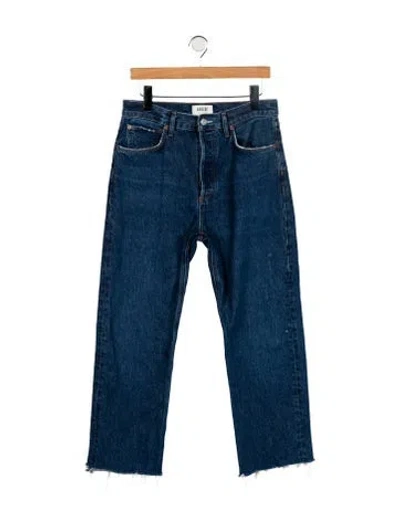 Pre-owned Agolde High-rise Wide Leg Jeans In Blue