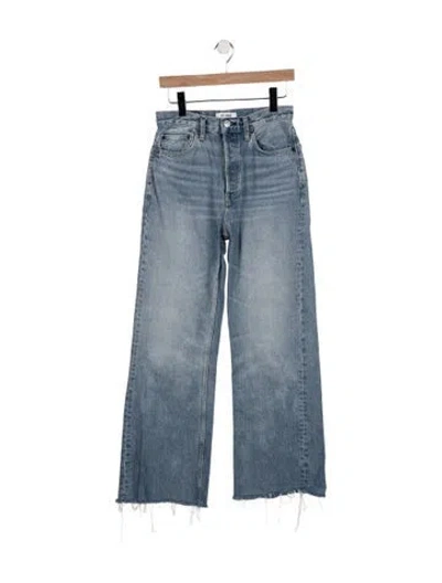 Pre-owned Agolde High-rise Wide Leg Jeans In Blue