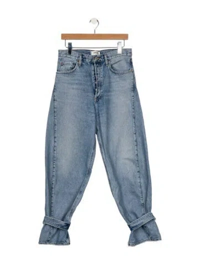 Pre-owned Agolde High-rise Wide Leg Jeans In Blue