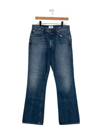 Pre-owned Agolde High-rise Wide Leg Jeans In Blue