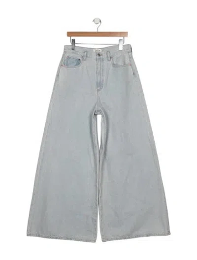 Pre-owned Agolde High-rise Wide Leg Jeans In Blue