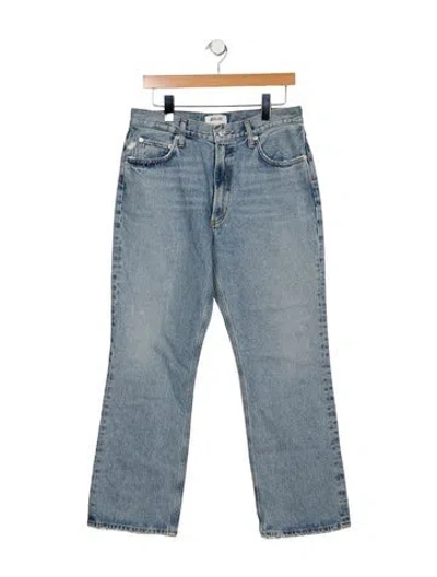 Pre-owned Agolde High-rise Wide Leg Jeans In Blue