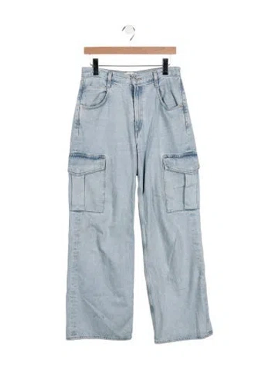 Pre-owned Agolde High-rise Wide Leg Jeans In Blue