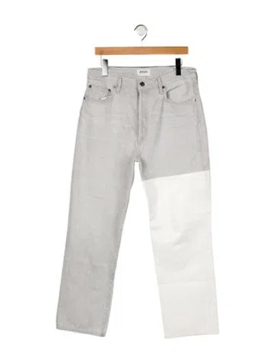 Pre-owned Agolde High-rise Wide Leg Jeans In Blue