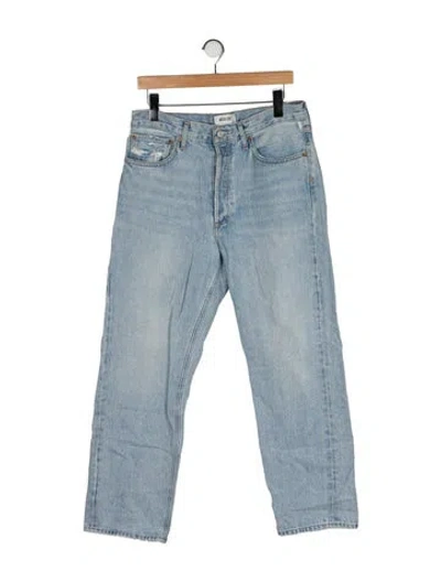 Pre-owned Agolde High-rise Wide Leg Jeans In Blue