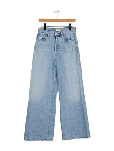 Pre-owned Agolde High-rise Wide Leg Jeans In Blue
