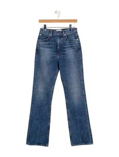 Pre-owned Agolde High-rise Wide Leg Jeans In Blue