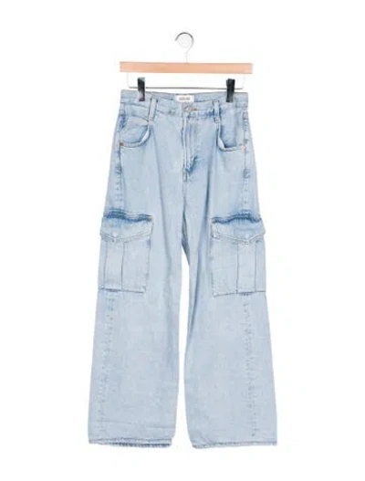 Pre-owned Agolde High-rise Wide Leg Jeans In Blue