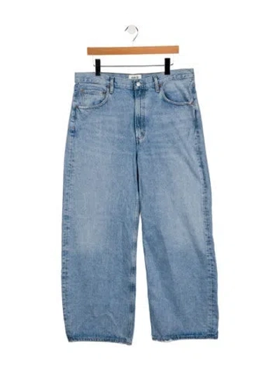 Pre-owned Agolde High-rise Wide Leg Jeans In Blue