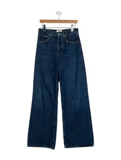Pre-owned Agolde High-rise Wide Leg Jeans In Blue