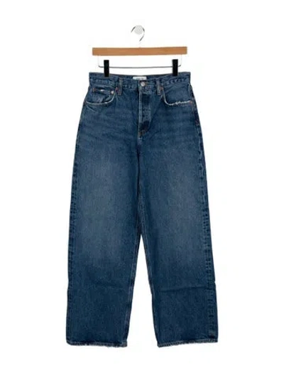 Pre-owned Agolde High-rise Wide Leg Jeans In Blue