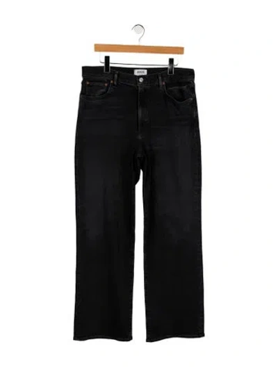 Pre-owned Agolde High-rise Wide Leg Jeans In Blue