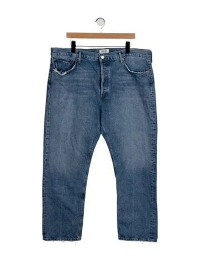 Pre-owned Agolde High-rise Wide Leg Jeans In Blue