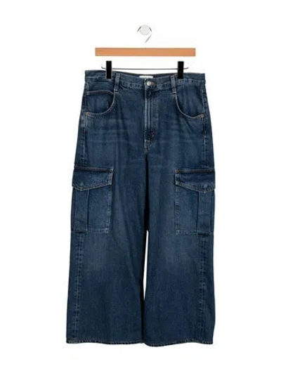 Pre-owned Agolde High-rise Wide Leg Jeans In Blue