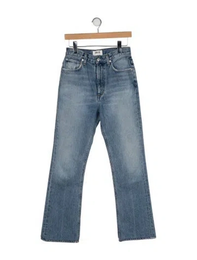 Pre-owned Agolde High-rise Wide Leg Jeans In Blue