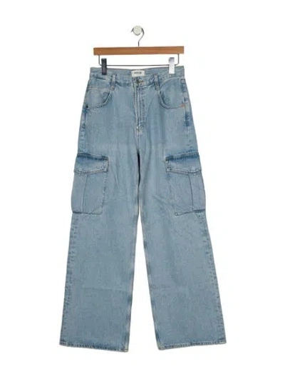 Pre-owned Agolde High-rise Wide Leg Jeans In Blue