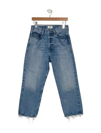 Pre-owned Agolde High-rise Wide Leg Jeans In Blue