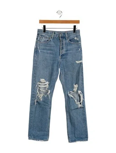 Pre-owned Agolde High-rise Wide Leg Jeans In Blue