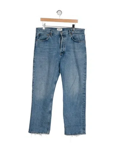 Pre-owned Agolde High-rise Wide Leg Jeans In Blue