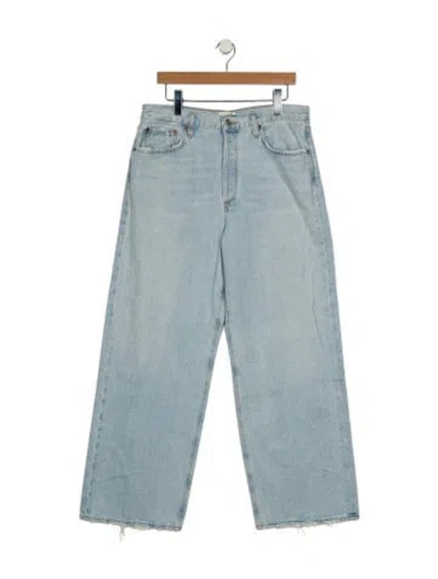 Pre-owned Agolde High-rise Wide Leg Jeans In Blue