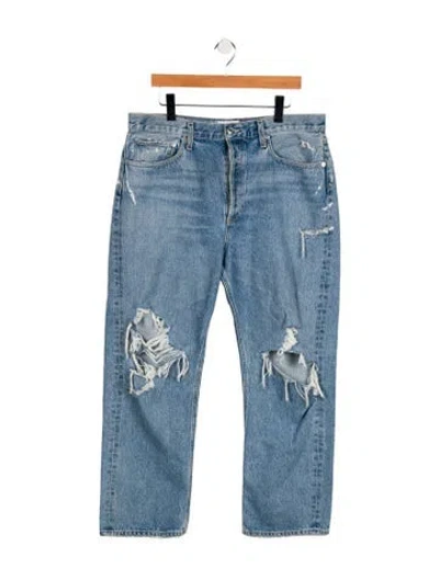 Pre-owned Agolde High-rise Wide Leg Jeans In Blue