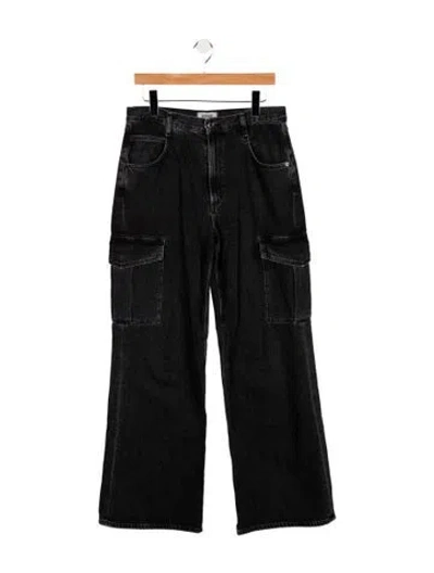 Pre-owned Agolde High-rise Wide Leg Jeans In Blue