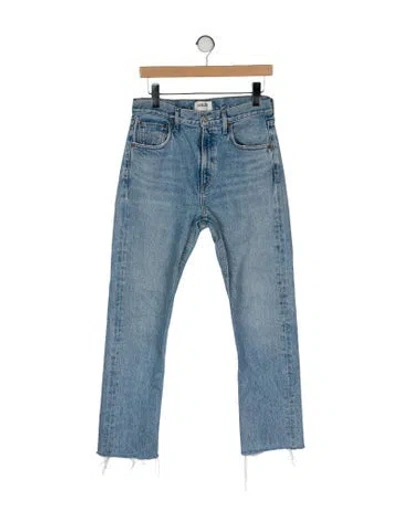 Pre-owned Agolde High-rise Wide Leg Jeans In Blue