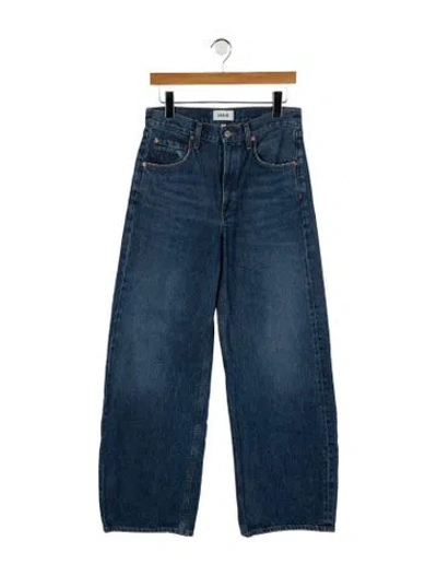 Pre-owned Agolde High-rise Wide Leg Jeans In Blue