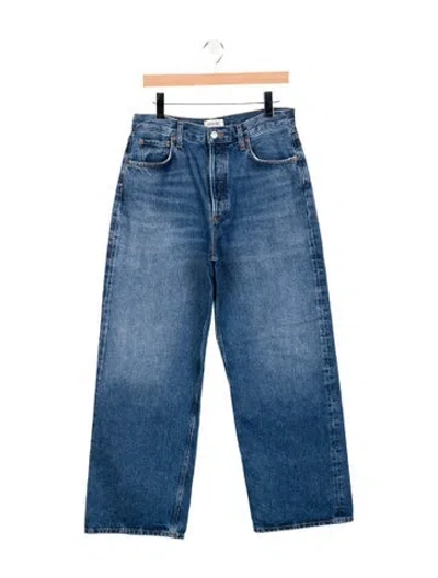 Pre-owned Agolde High-rise Wide Leg Jeans In Blue