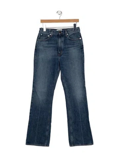 Pre-owned Agolde High-rise Wide Leg Jeans In Blue