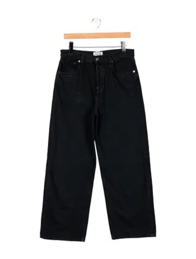 Pre-owned Agolde High-rise Wide Leg Jeans In Blue