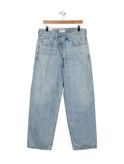Pre-owned Agolde High-rise Wide Leg Jeans In Blue