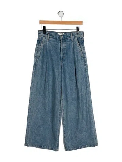 Pre-owned Agolde High-rise Wide Leg Jeans In Blue