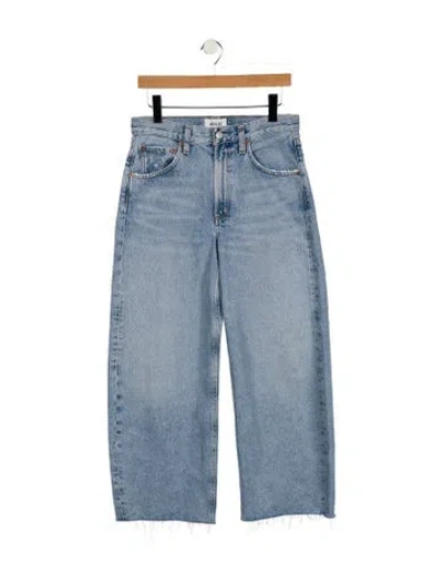 Pre-owned Agolde High-rise Wide Leg Jeans In Blue