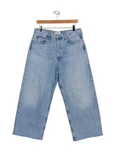 Pre-owned Agolde High-rise Wide Leg Jeans In Blue
